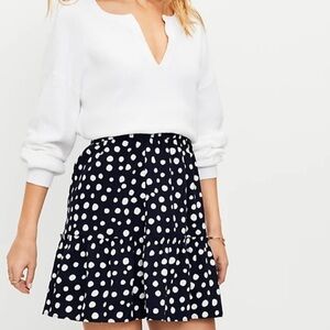 Loft Woman’s Petite Dotted Tiered Skirt- NWT